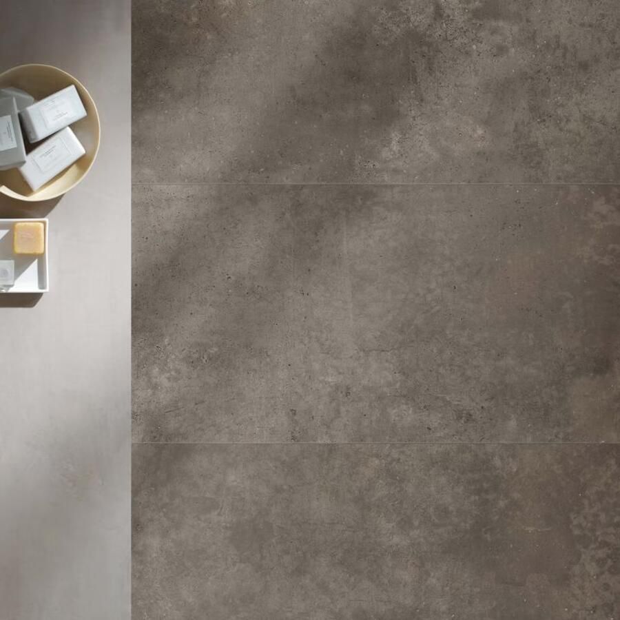 Flaviker Hyper Vloertegel | 80x80 cm | Gerectificeerd | Betonlook | Mat Bruin - Foto 3