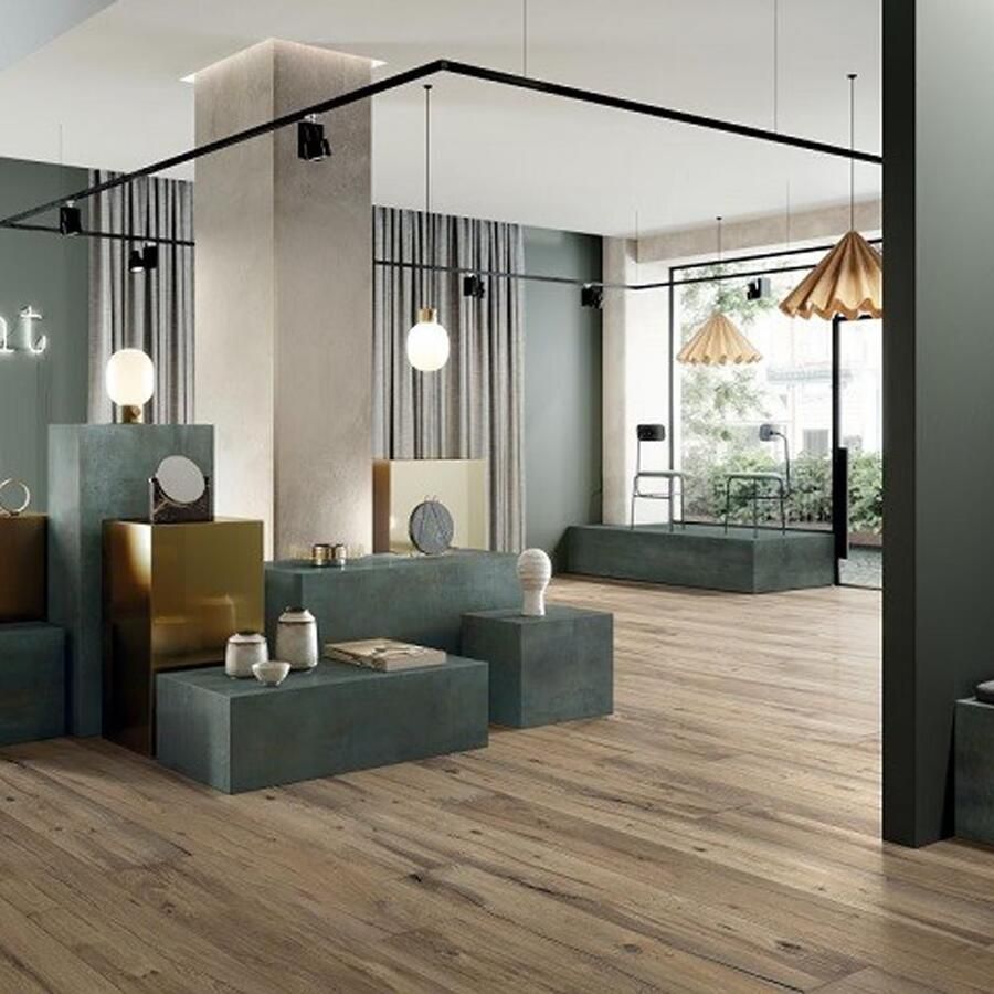 Flaviker Nordik Wood Vloertegel | 26x200 cm | Gerectificeerd | Houtlook | Mat Bruin - Foto 3