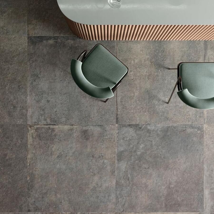 Flaviker Re-Tour Vloertegel | 90x90 cm | Gerectificeerd | Betonlook | Mat Antraciet - Foto 3