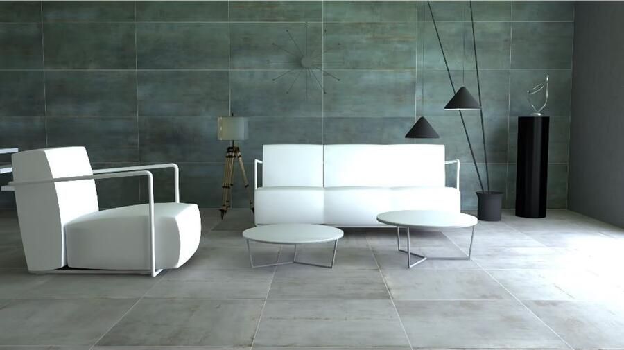 Flaviker Rebel Vloertegel | 60x120 cm | Gerectificeerd | Metallook | Mat Groen - Foto 3