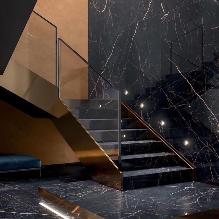 Flaviker Supreme Evo Vloertegel | 120x120 cm | Gerectificeerd | Marmerlook | Mat Zwart - Foto 2