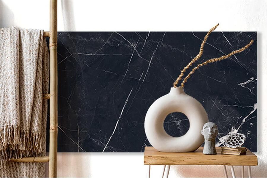 Flaviker Supreme Evo Vloertegel | 60x120 cm | Gerectificeerd | Marmerlook | Mat Zwart - Foto 2