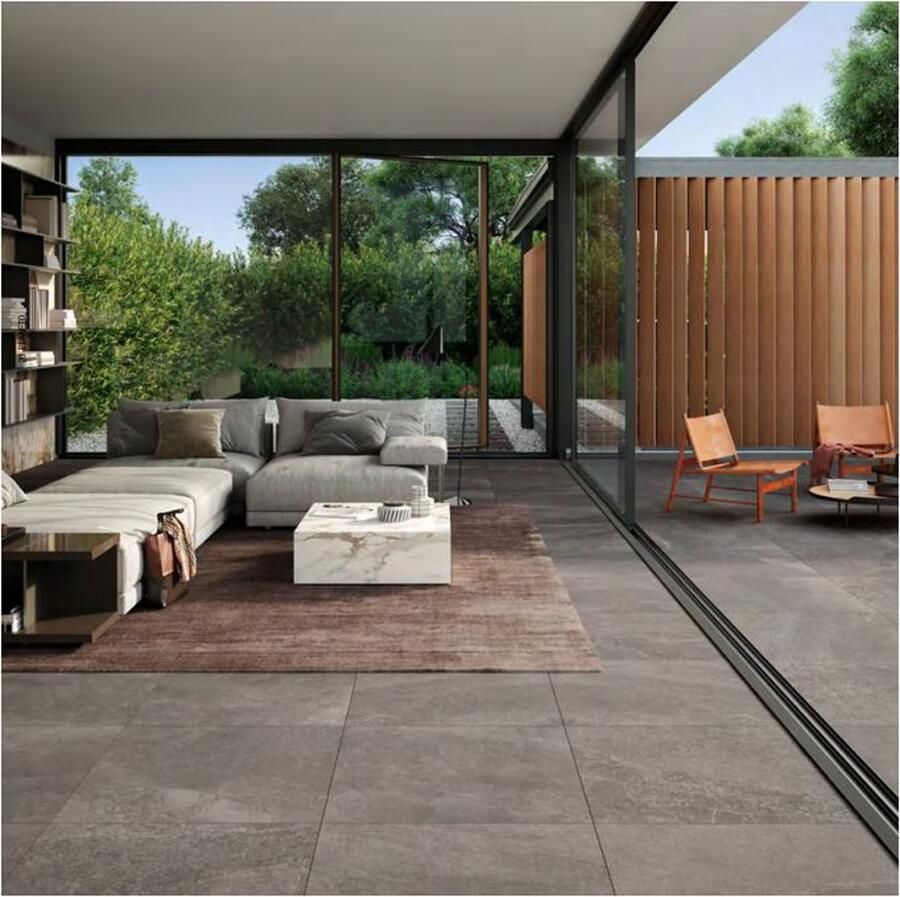 Fondovalle Planeto Vloertegel | 120x120 cm | Gerectificeerd | Natuursteenlook | Mat Grijs