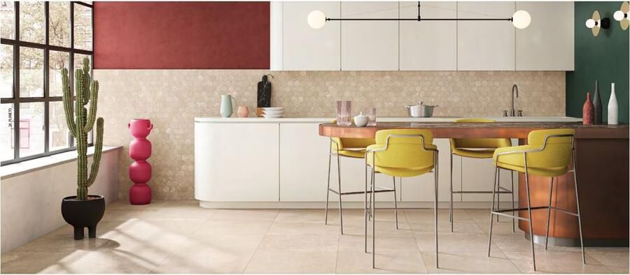 Fondovalle Planeto Wandtegel | 26x30 cm | Gerectificeerd | Natuursteenlook | Mat Beige - Foto 2