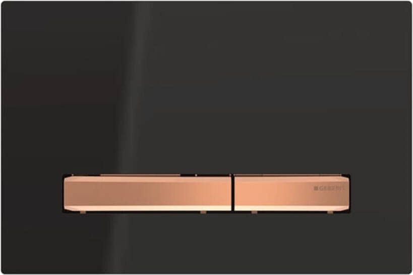 Geberit Sigma50 bedieningplaat 2-toets spoeling frontbediening voor toilet 24.6x16.4cm zwart 115670DW2