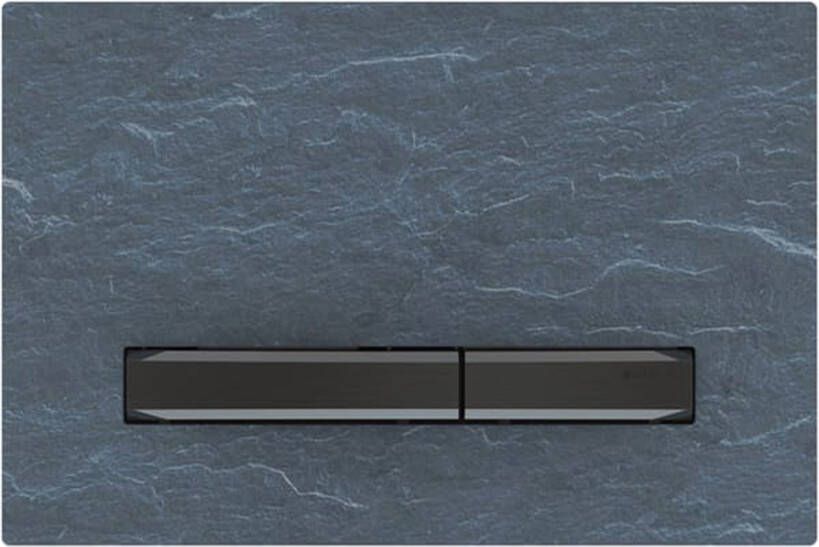 Geberit Sigma50 bedieningplaat 2-toets spoeling frontbediening voor toilet 24.6x16.4cm mustang leisteen 115671JM2
