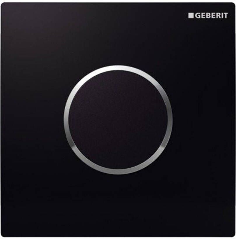 Geberit Type 10 bedieningspaneel urinoir touch free 3 V batterijvoeding zwart met glans chroom