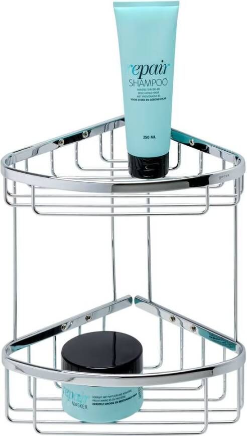 Geesa Doucherek Basket | 27 cm | Hoek dubbel | Chroom