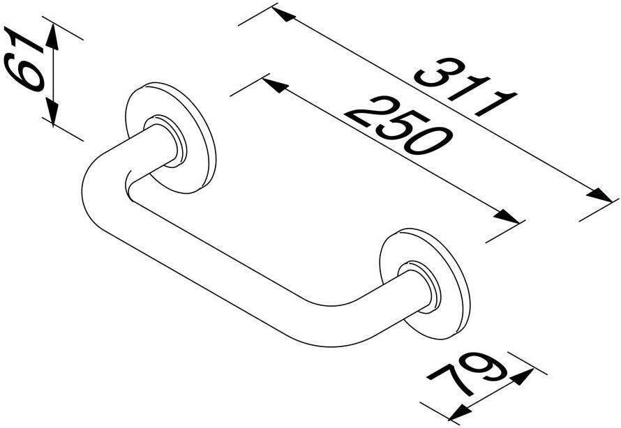 Geesa Badgreep Hotel | 25 cm | Chroom - Foto 2