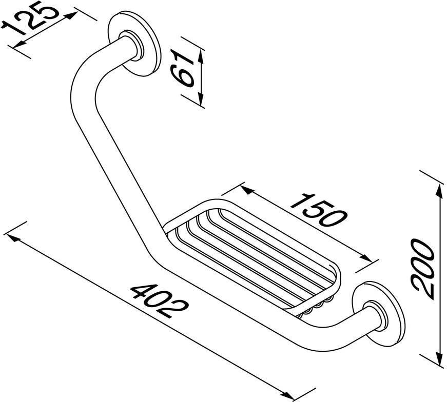 Geesa Badgreep Hotel | 40 cm | Met zeephouder | Chroom