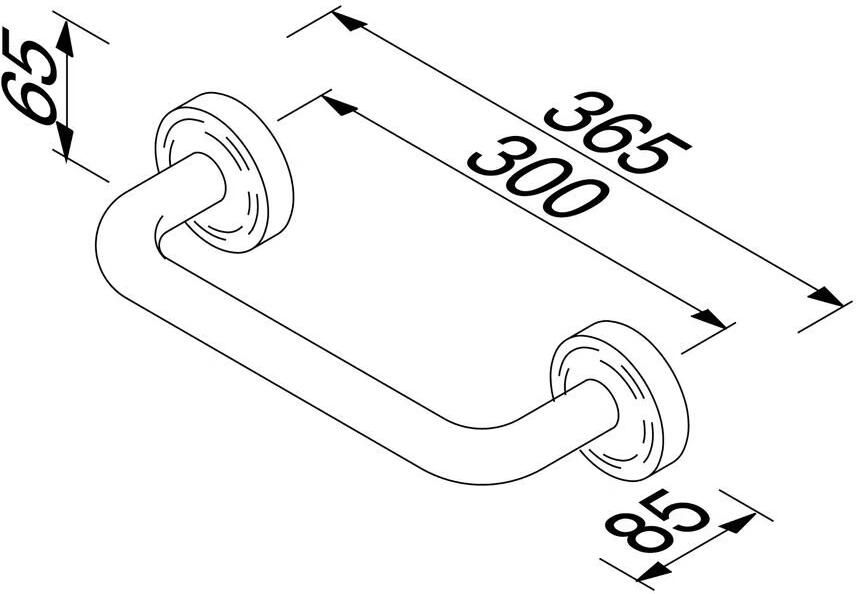 Geesa Badgreep Luna | 30 cm | Chroom