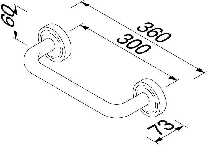 Geesa Badgreep Luna | 30 cm | Chroom