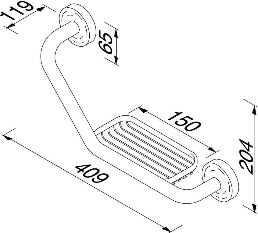 Geesa Badgreep Luna | 40 cm | Met zeephouder | Chroom - Foto 2