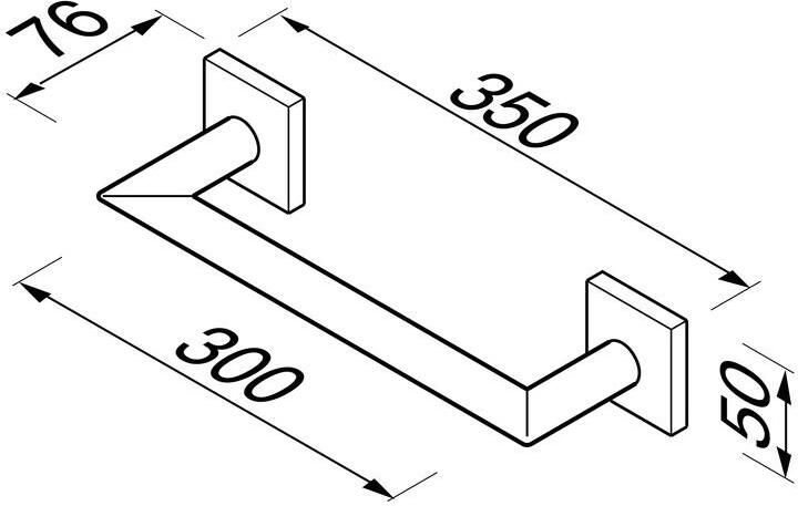 Geesa Badgreep Nelio | 30 cm | Chroom