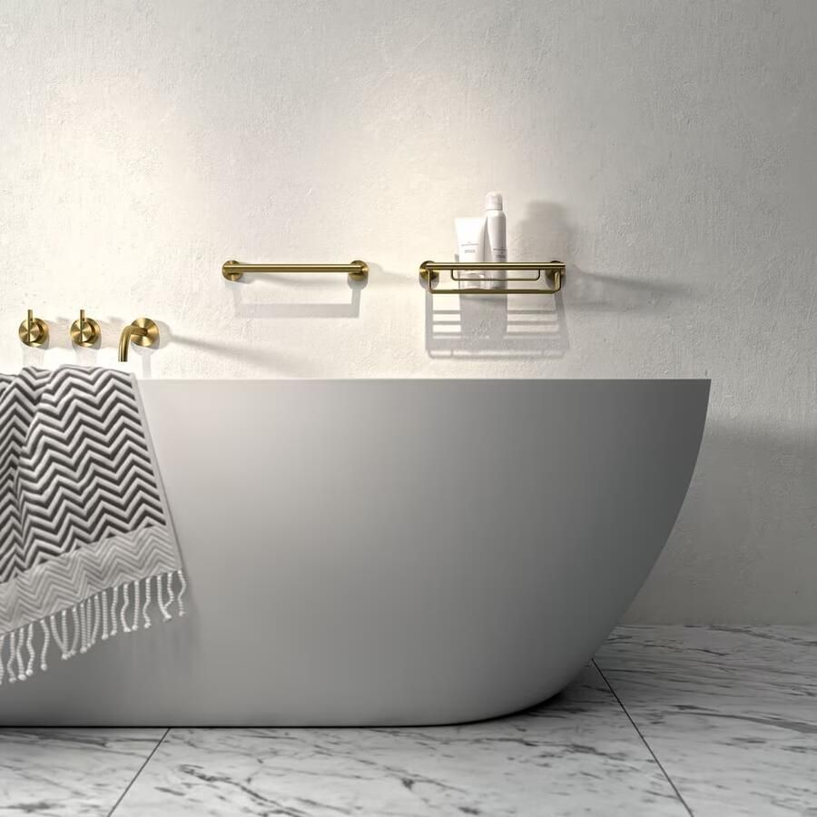 Geesa Badgreep Nemox | 30 cm | Geborsteld Goud