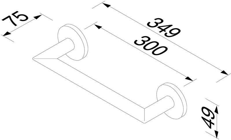 Geesa Badgreep Nemox | 30 cm | Zwart metaal geborsteld - Foto 2