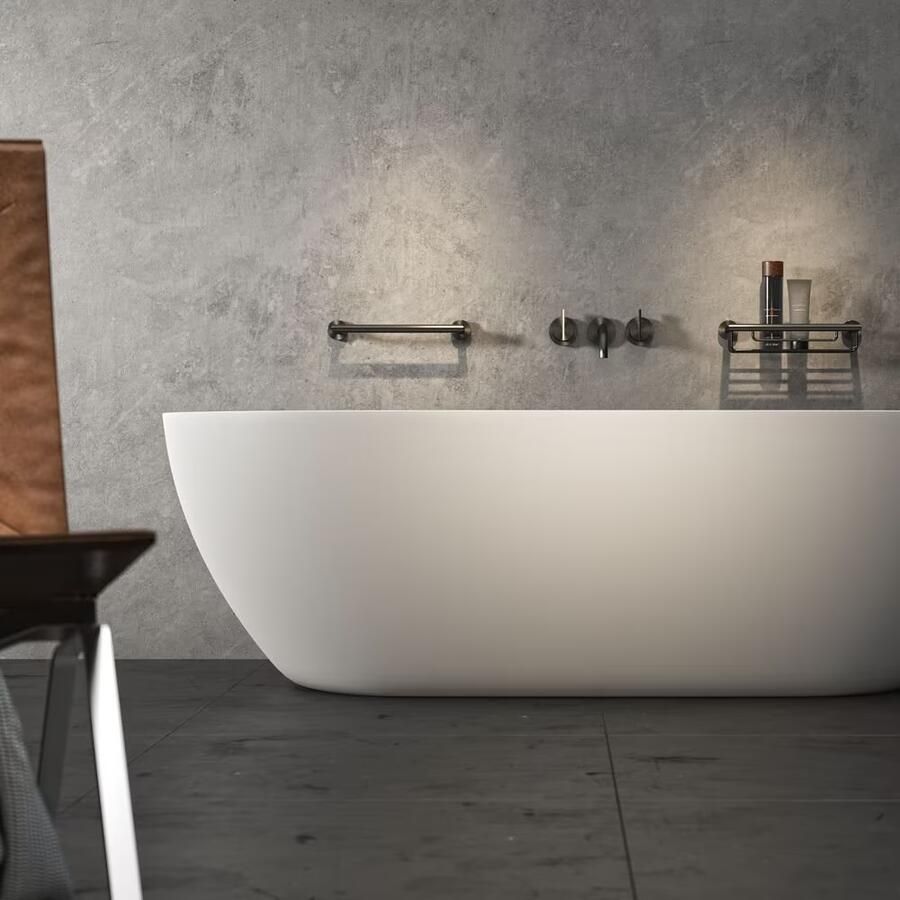 Geesa Badgreep Nemox | 30 cm | Zwart metaal geborsteld