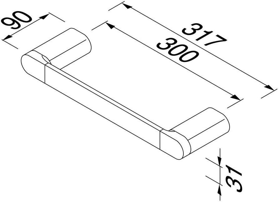 Geesa Badgreep Wynk | 30 cm | Chroom - Foto 3