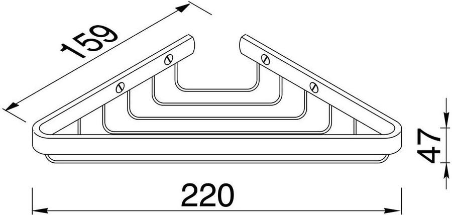 Geesa Douchemand Basket | 22 cm | Hoek | Chroom - Foto 2