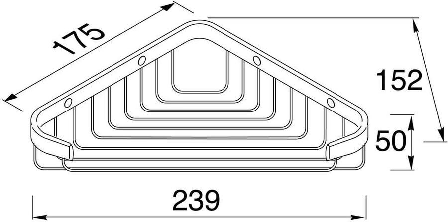 Geesa Douchemand Basket | 24 cm | Chroom