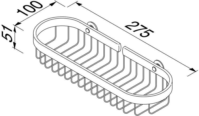 Geesa Douchemand Basket | 28 cm | Chroom - Foto 3