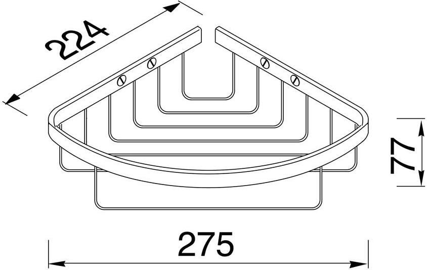 Geesa Douchemand Basket | 28 cm | Hoek | Chroom - Foto 2