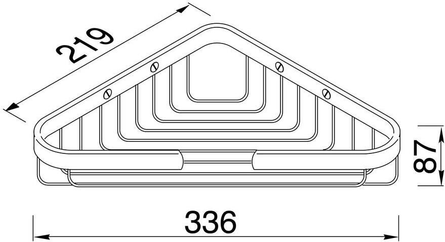 Geesa Douchemand Basket | 34 cm | cm | Chroom