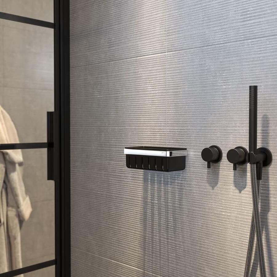 Geesa Douchemand Frame | 16.4 cm | Zwart-Chroom - Foto 2