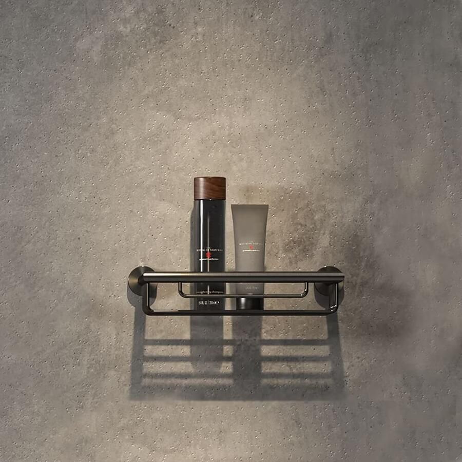 Geesa Douchemand Nemox | 30 cm | Zwart metaal geborsteld