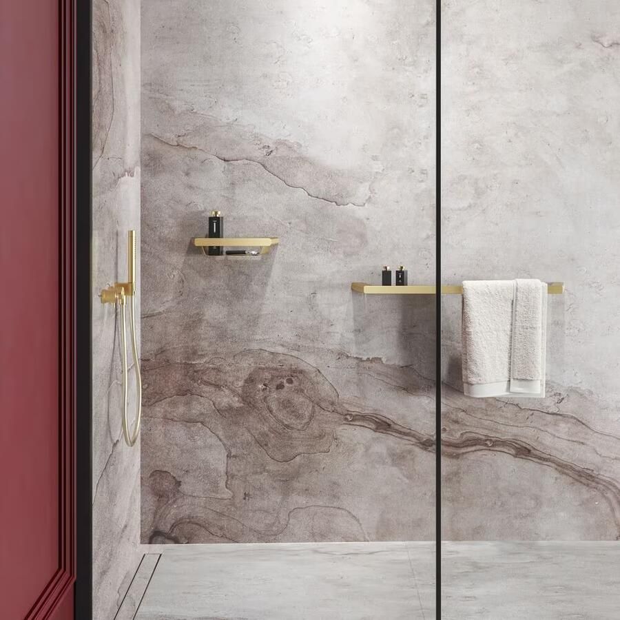 Geesa Douchemand Shift | 30 cm | Geborsteld goud - Foto 2