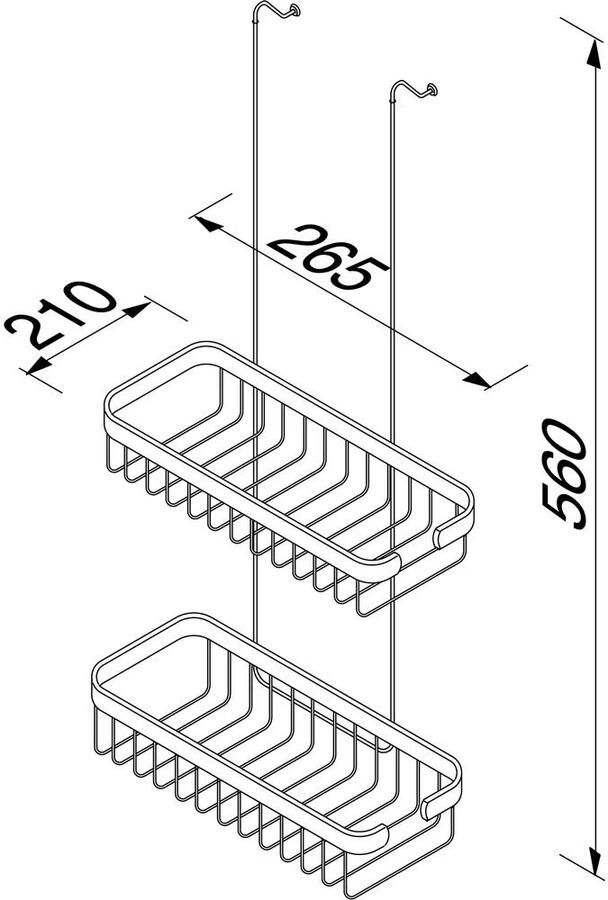 Geesa Doucherek Basket | 27 cm | Ophangbaar | Chroom - Foto 2