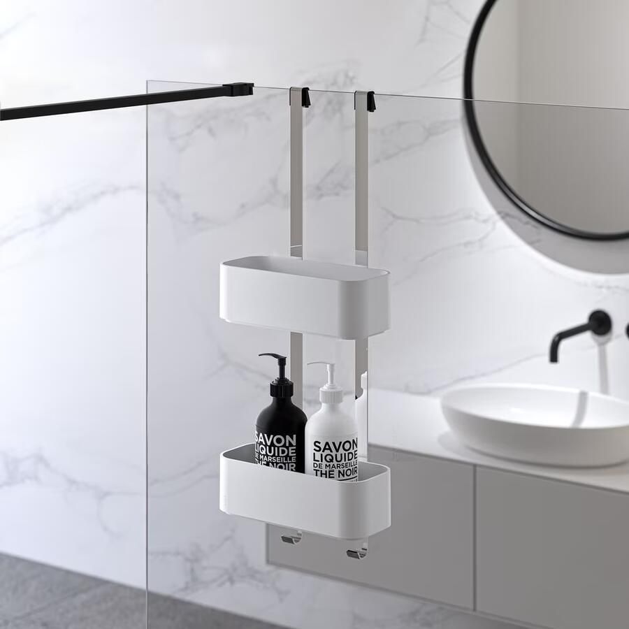 Geesa Doucherek Frame | 25 cm | Ophangbaar | Wit-chroom