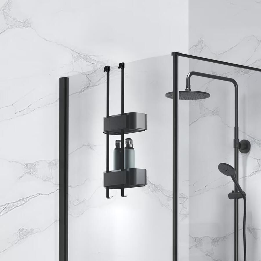 Geesa Doucherek Frame | 25 cm | Ophangbaar | Zwart - Foto 2