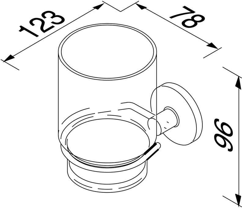 Geesa Glashouder Hotel | Met glas | Chroom