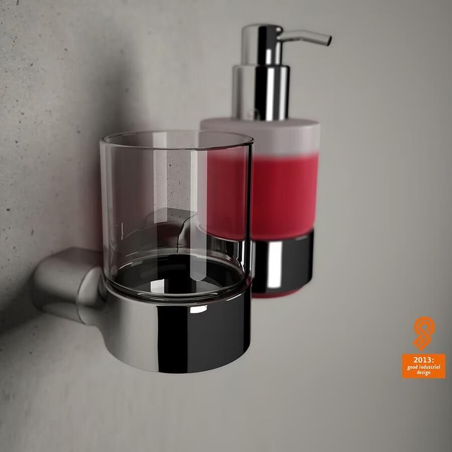 Geesa Glashouder Wynk | Met glas | Chroom