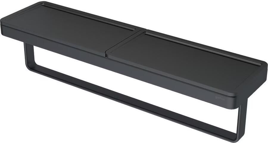 Geesa Handdoekrek Frame | 40 cm | Met plateau | Zwart-Zwart - Foto 4