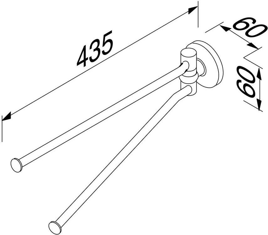 Geesa Handdoekrek Hotel | 2-armig | Chroom - Foto 2