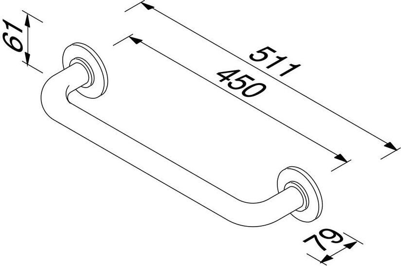 Geesa Handdoekrek Hotel | 45 cm | Chroom