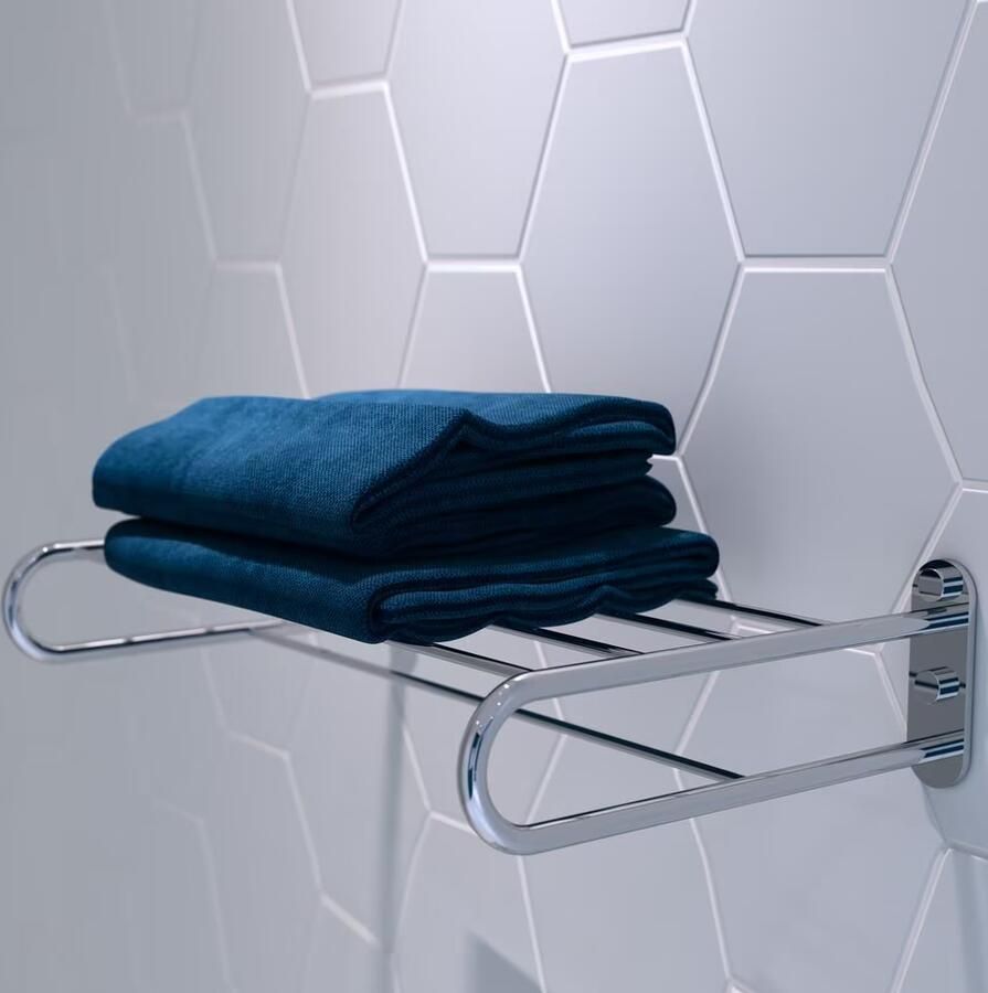 Geesa Handdoekrek Hotel | 45 cm | Met plateau | Chroom - Foto 4