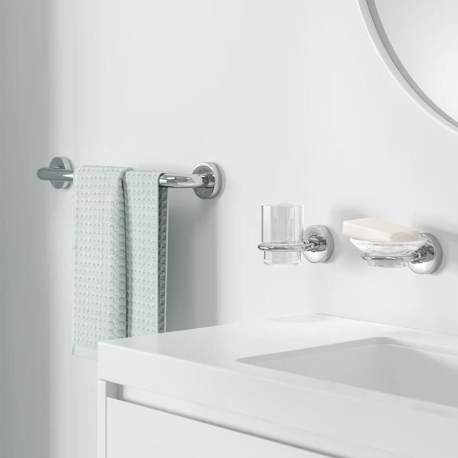 Geesa Glashouder Luna | Met glas | Chroom