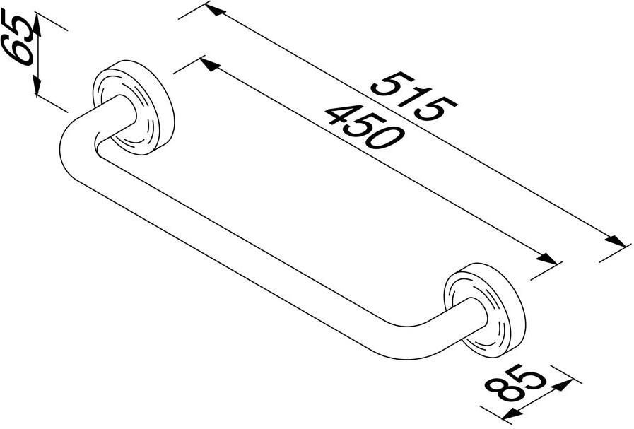 Geesa Handdoekrek Luna | 45 cm | Chroom - Foto 2