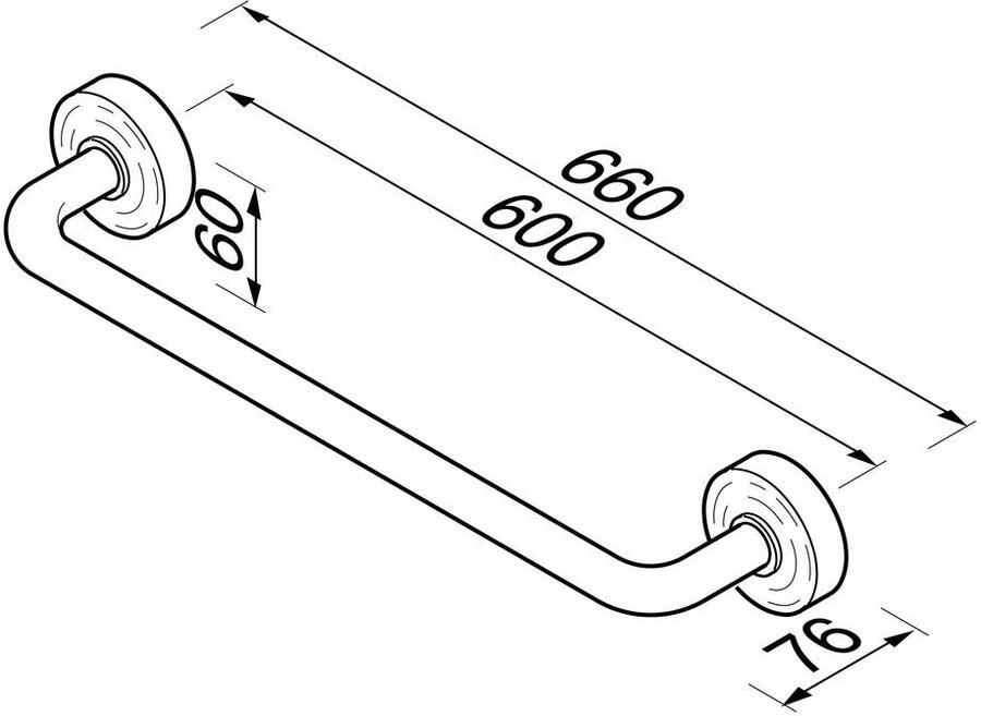 Geesa Handdoekrek Luna | 60 cm | Chroom