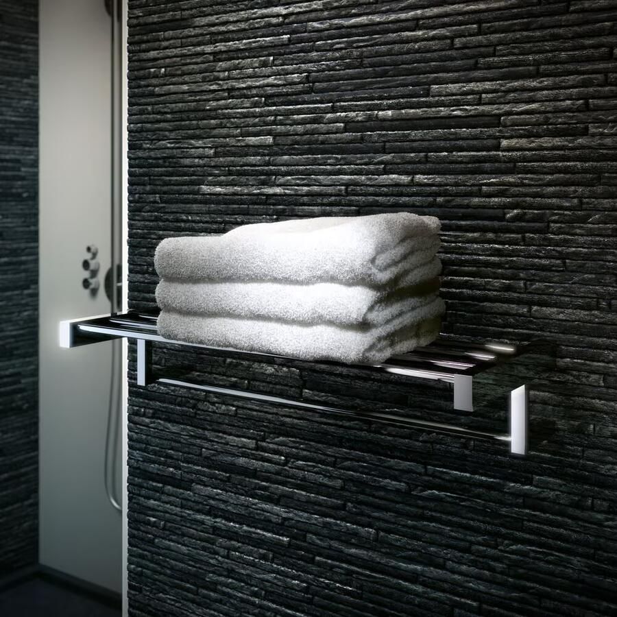 Geesa Handdoekrek Modern Art | 60 cm | Met plateau | Chroom - Foto 4