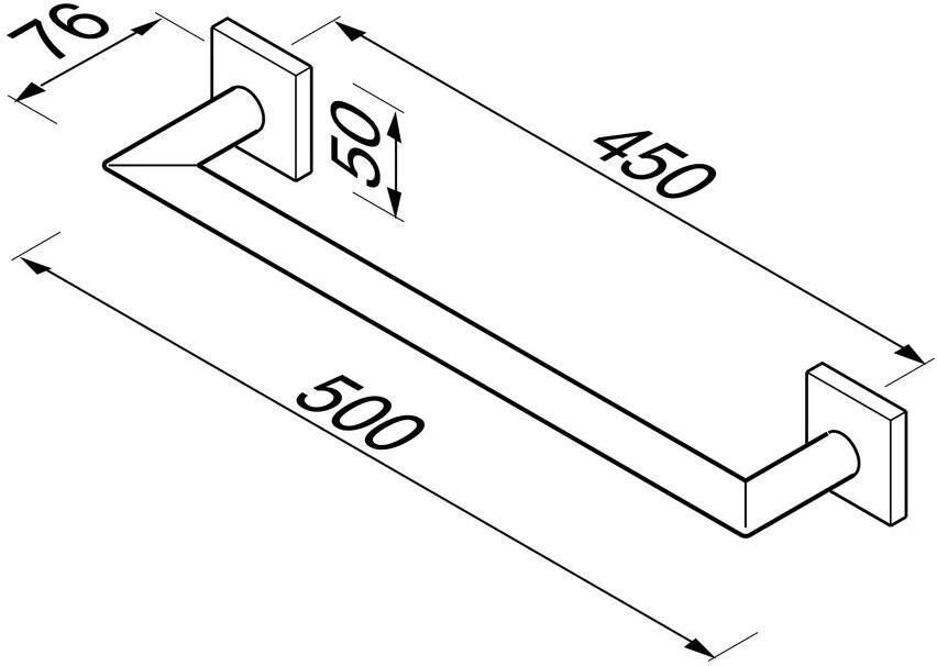 Geesa Handdoekrek Nelio | 45 cm | Chroom - Foto 3