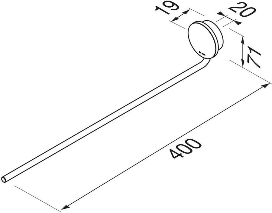 Geesa Handdoekrek Opal | 1 arm | Chroom - Foto 2