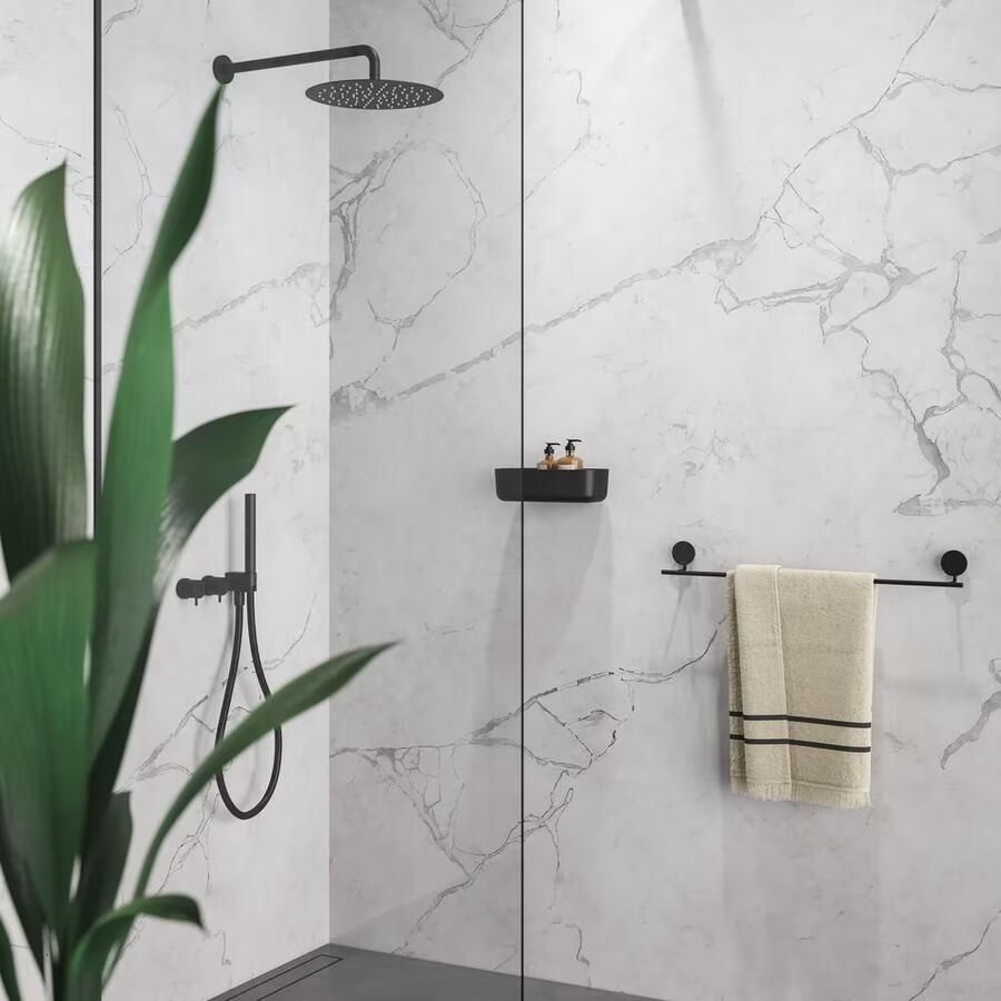 Geesa Handdoekrek Opal | 60 cm | Zwart