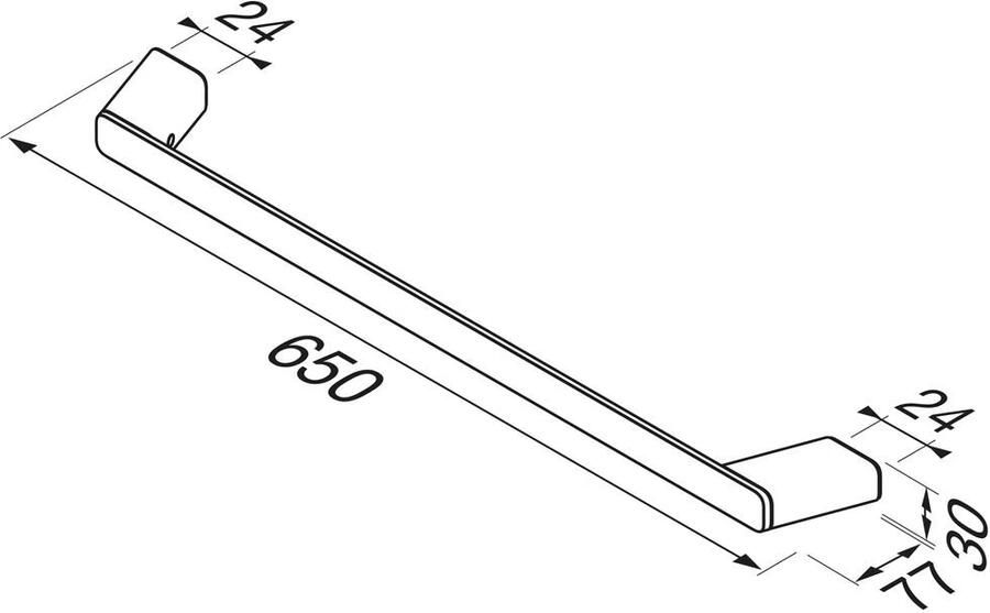 Geesa Handdoekrek Shift | 60 cm | Chroom - Foto 2