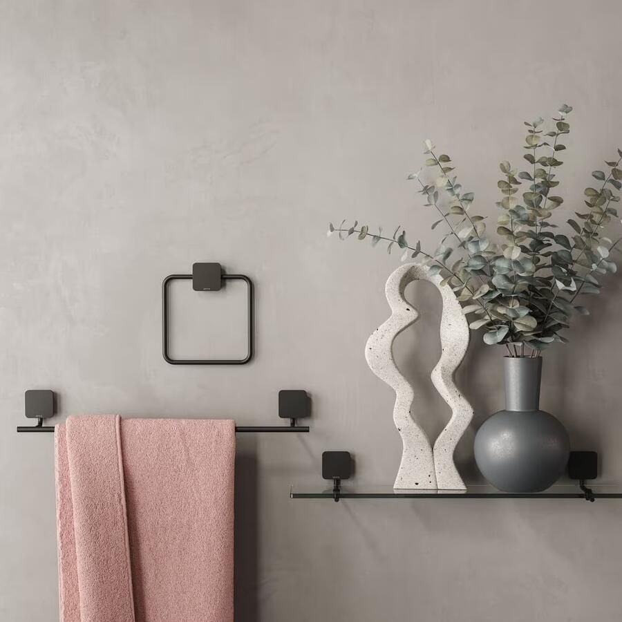 Geesa Handdoekrek Topaz | 45 cm | Zwart