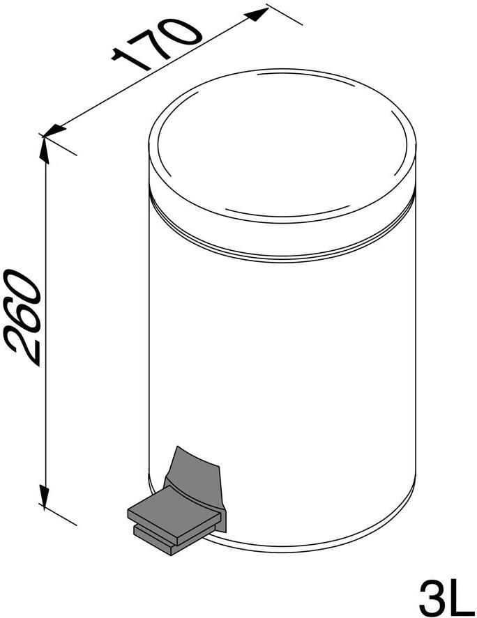 Geesa Pedaalemmer Hotel | 3 liter | Vrijstaand | Chroom - Foto 3