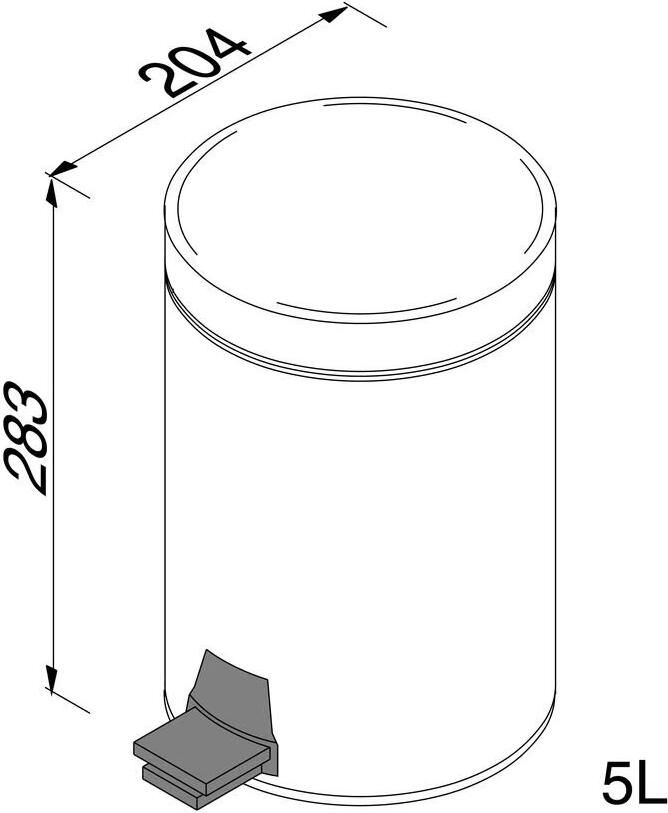 Geesa Pedaalemmer Hotel | 5 liter | Vrijstaand | Chroom - Foto 4